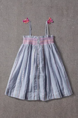 Girls Dress Nellystella Camila - Blue Lurex Stripe (Size 2 left)