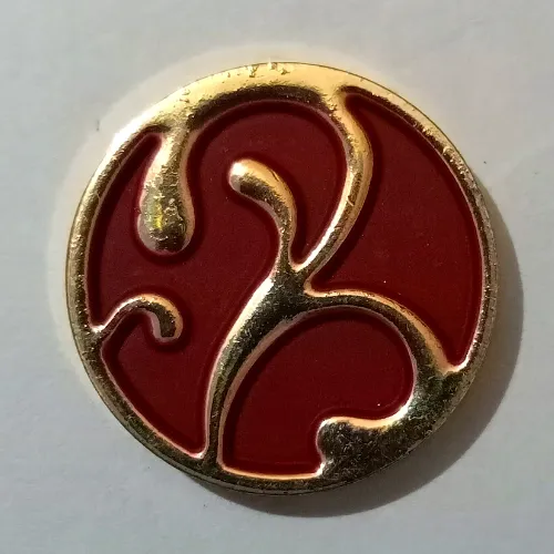 Golden Maroon Unique Design Buttons