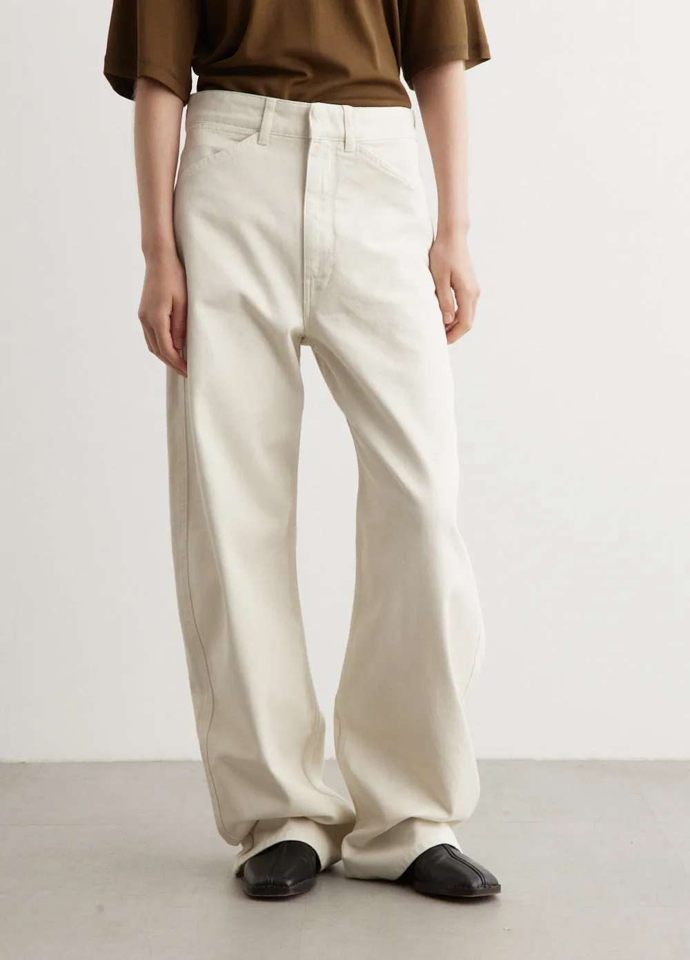 High Waisted Curved Pants