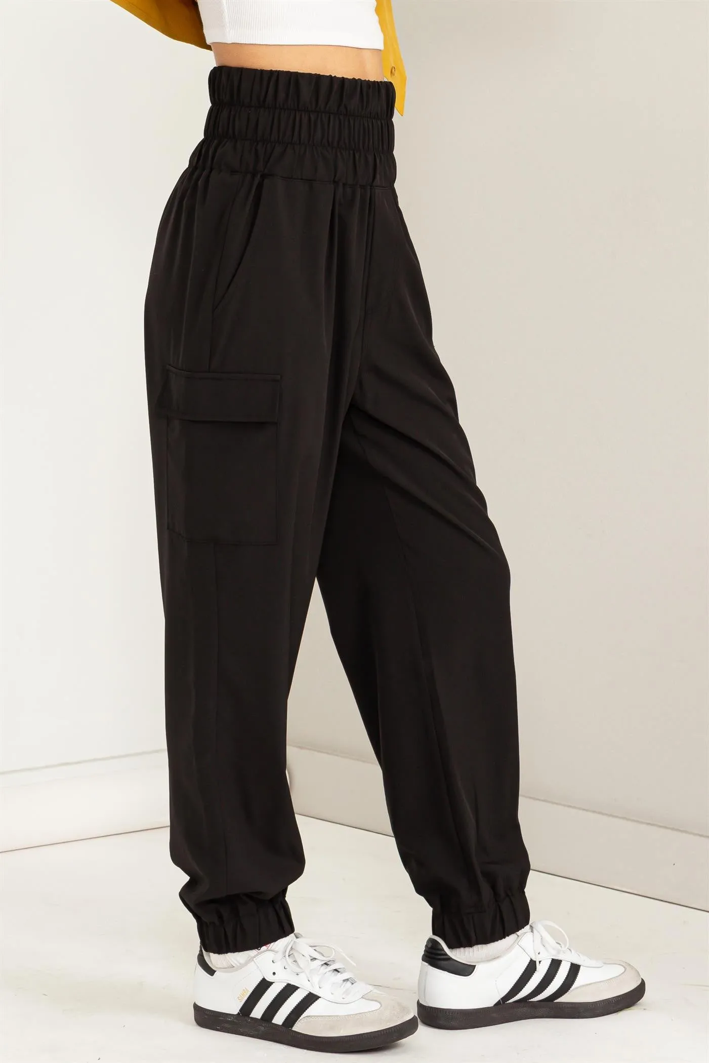 High Waisted Paperbag Joggers Cargo Pants