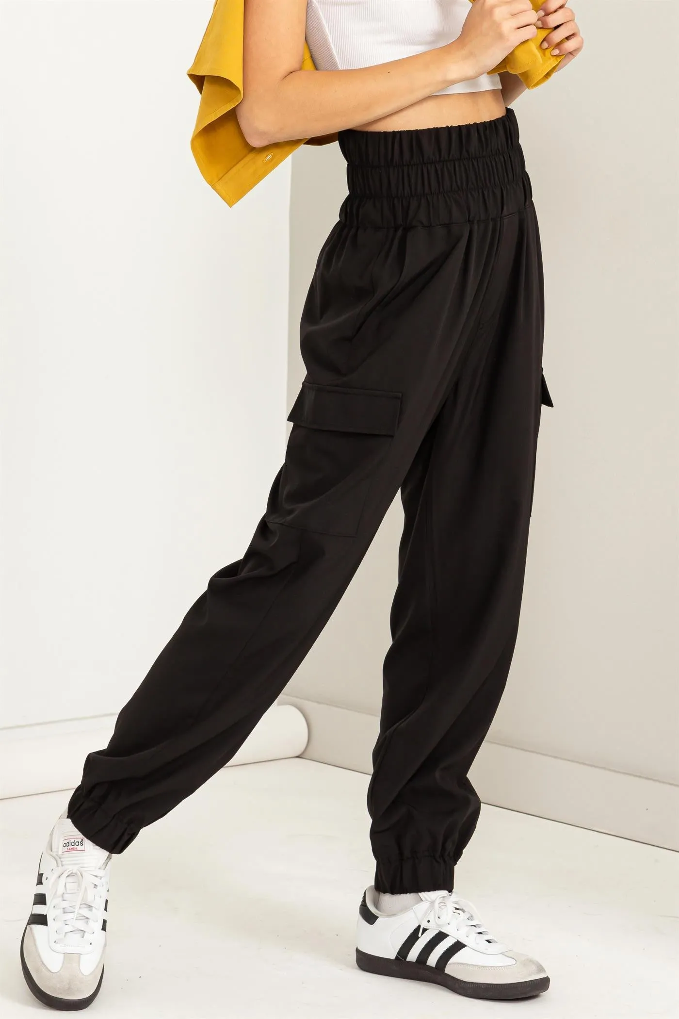 High Waisted Paperbag Joggers Cargo Pants