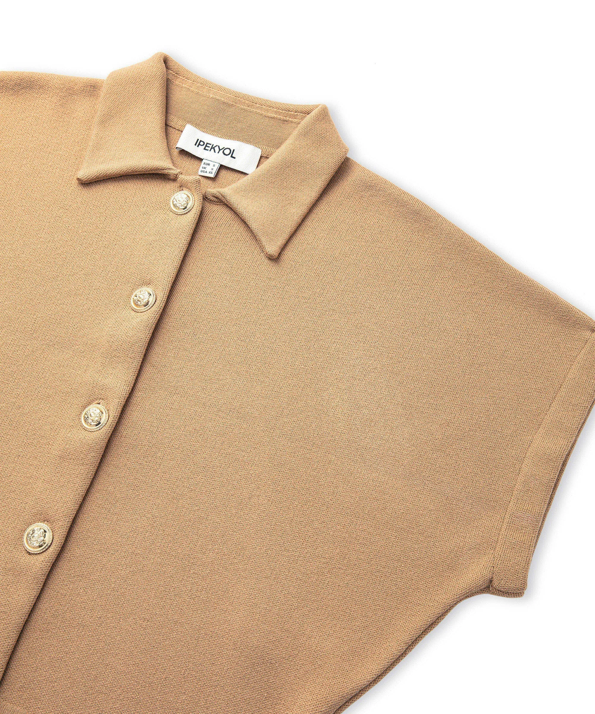 Ipekyol Shirt Collar Knitwear Camel