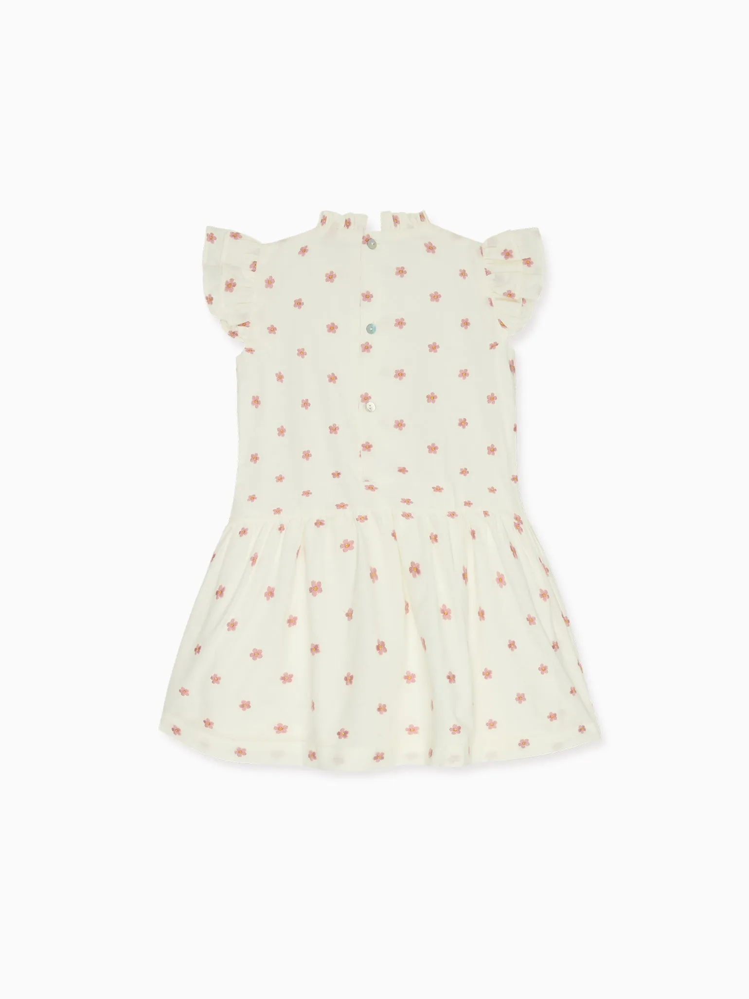 Ivory Floral Rita Girl Drop Waist Dress