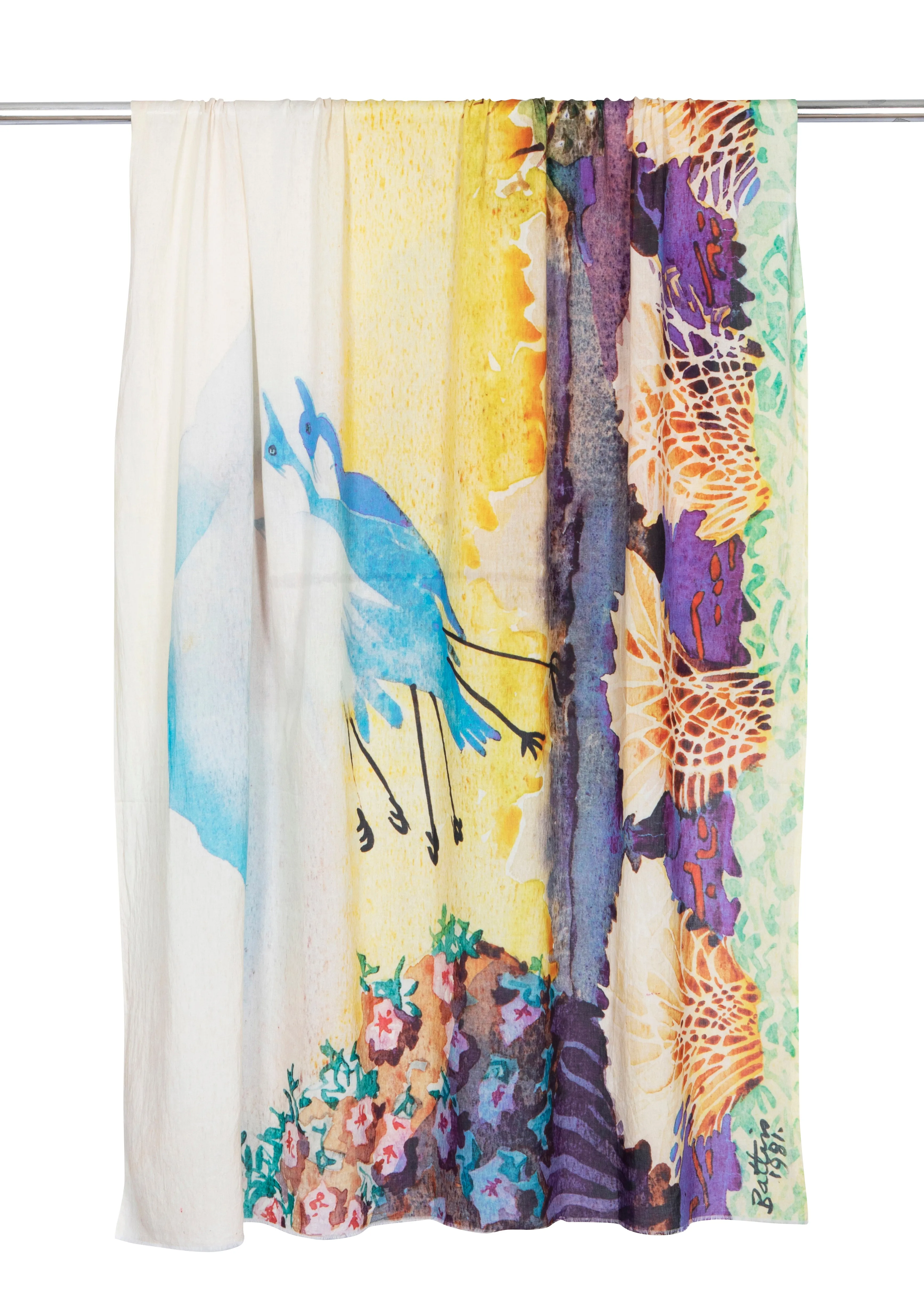 Karoo Birds in Flight Cotton Sarong / Shawl