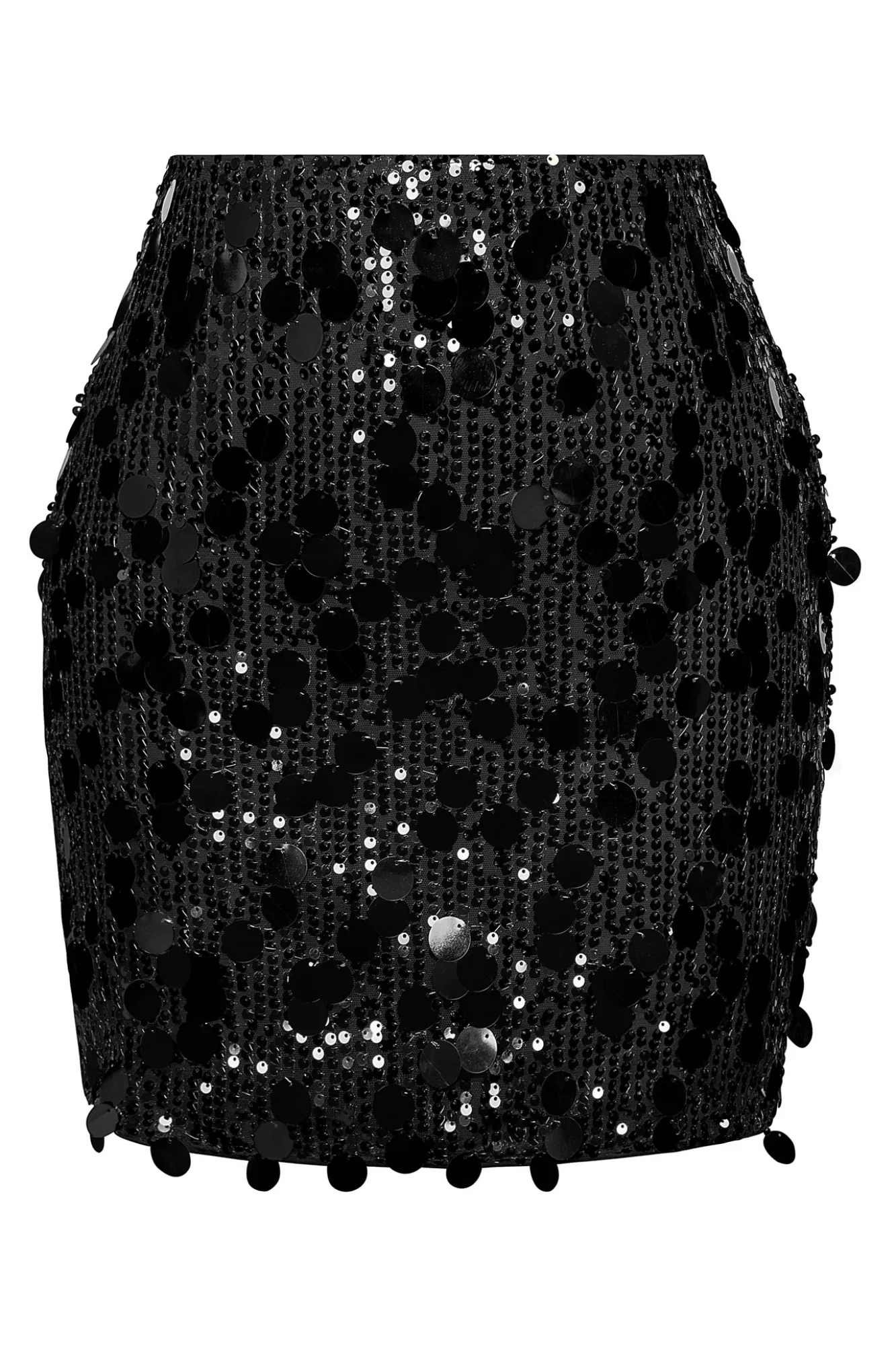 KK Women Sequined Party Skirt Elastic Waist Above Knee Bodycon Skirt