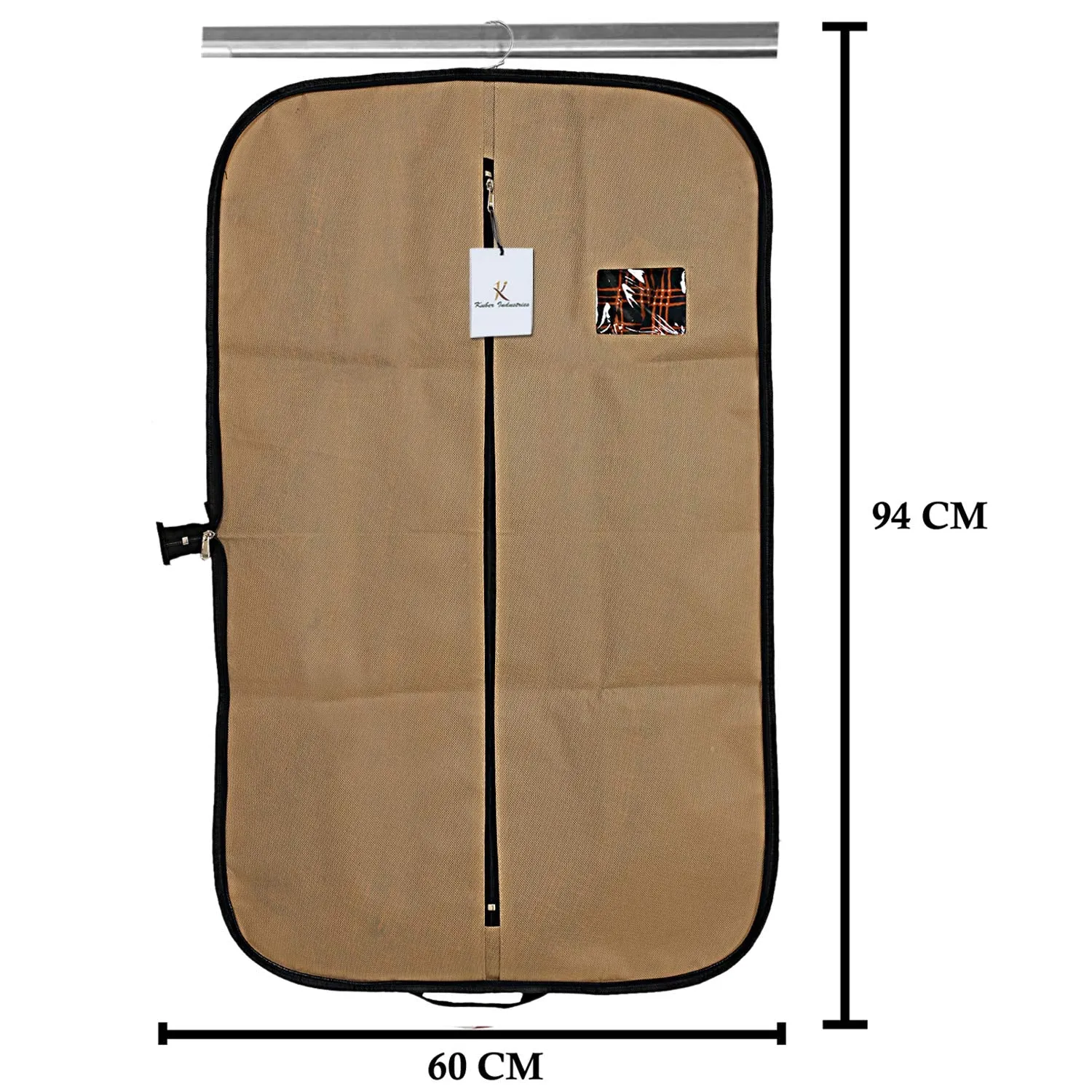 Kuber Industries Foldable Non Woven Coat Cover, Brown, Standard (CTKTC02424)