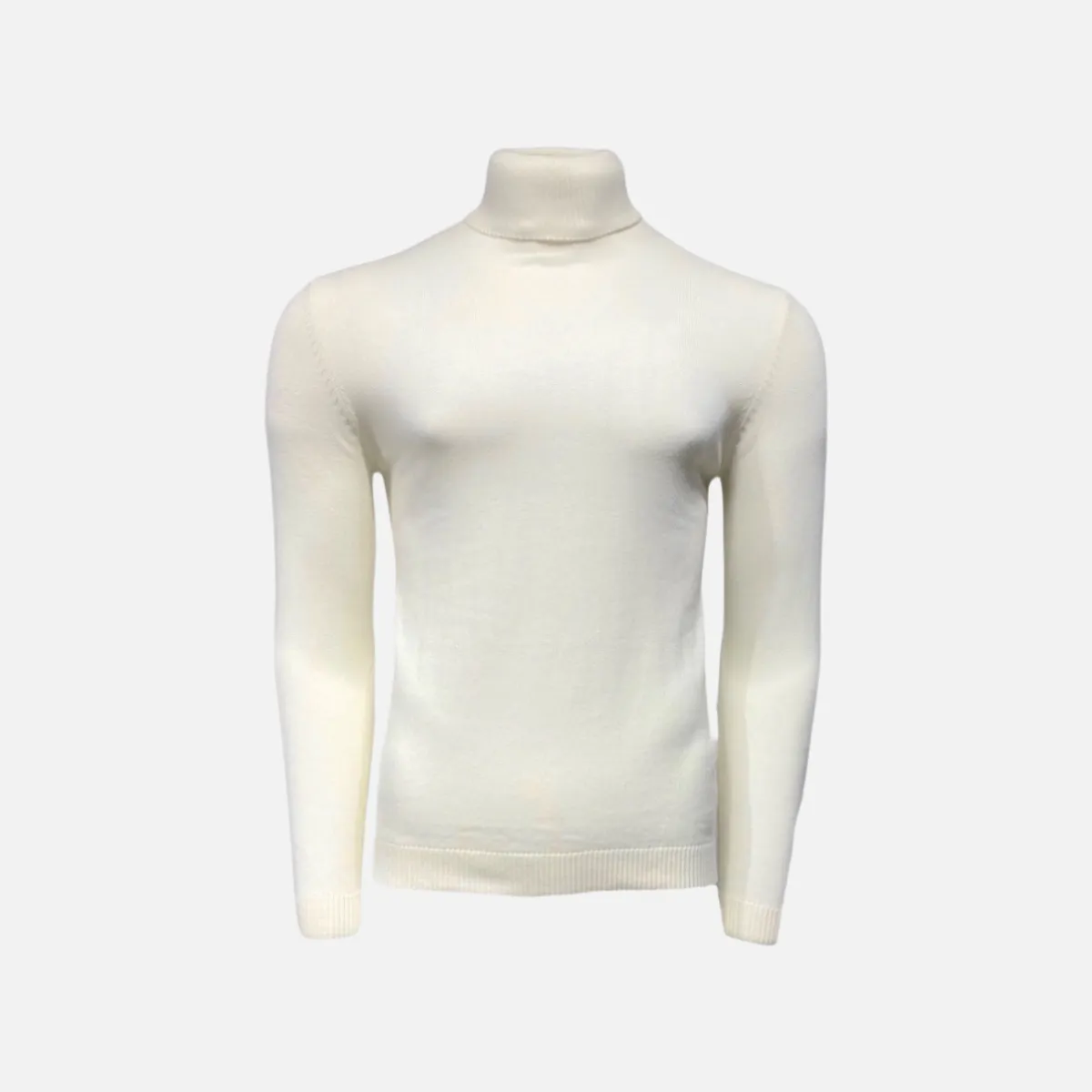 Lavane' 501T Slim Fit Turtleneck Pullover Cream