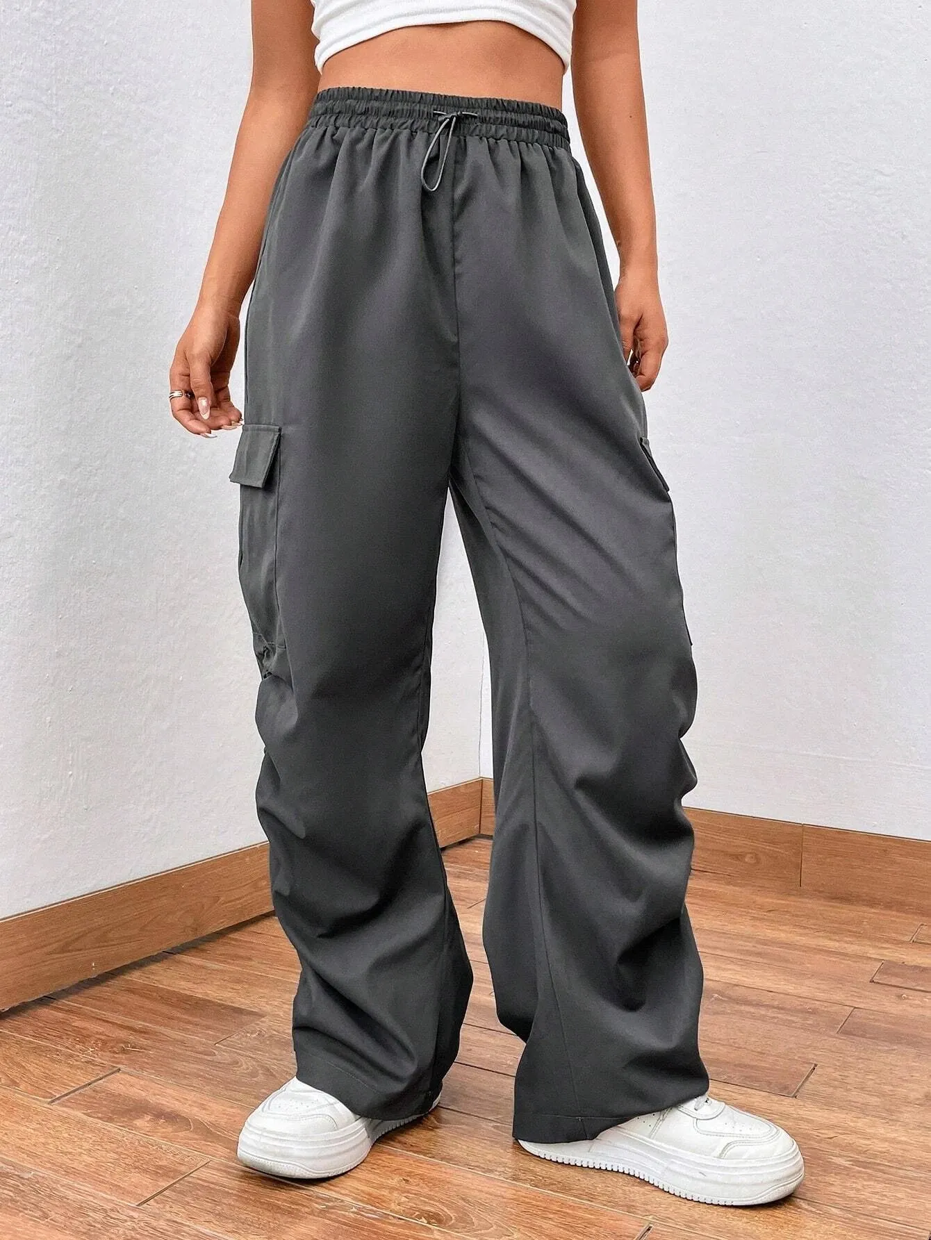 Loose Drawstring Cargo Pant