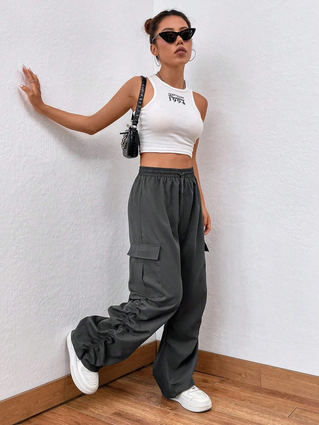 Loose Drawstring Cargo Pant