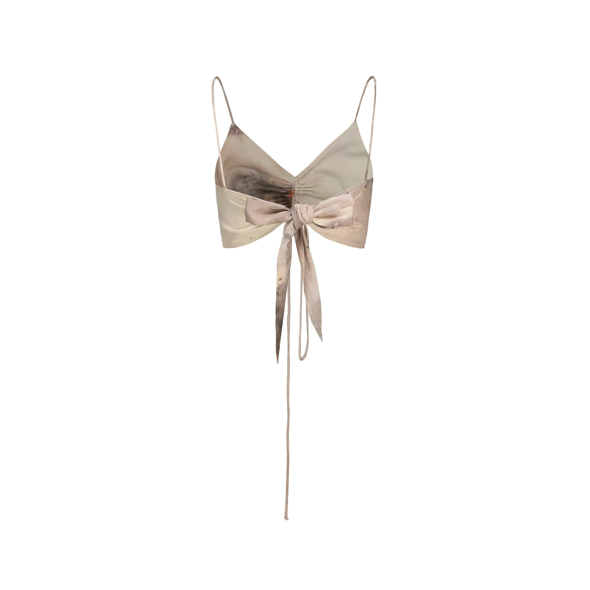 Lotus Pink Plant-dyed Wrinkled Short Camisole