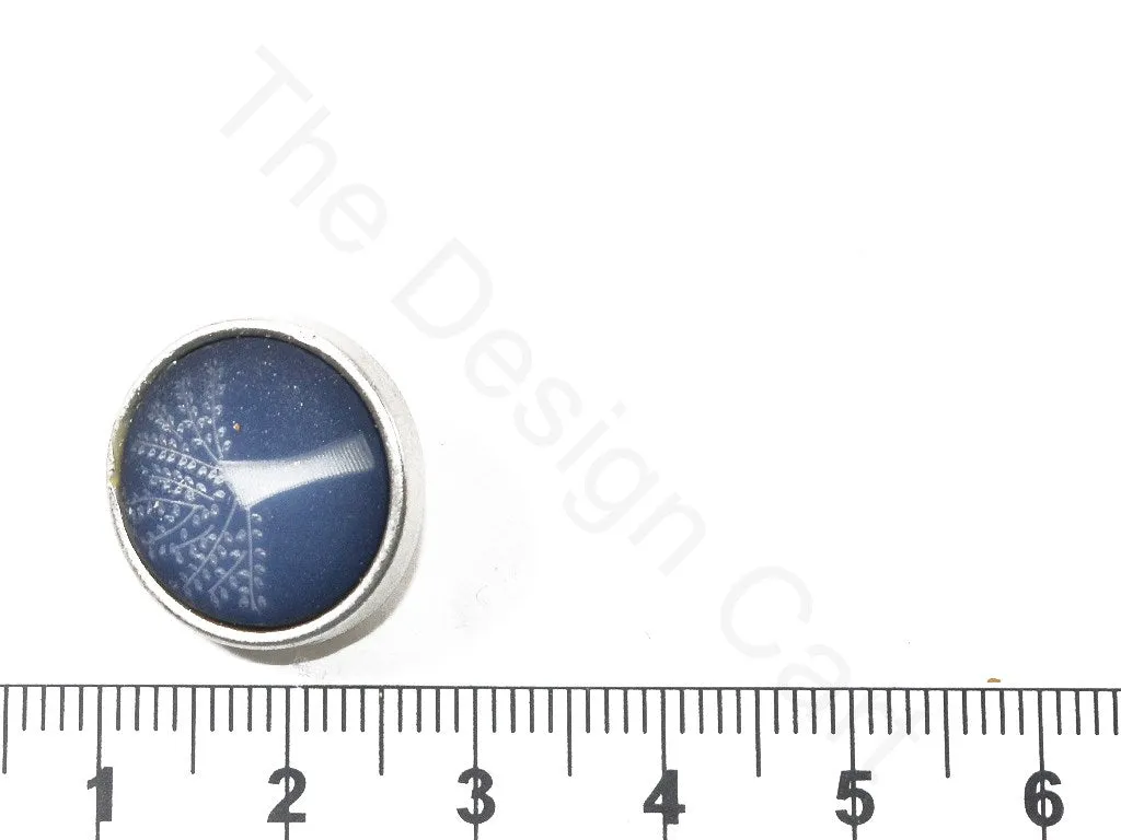 Matte Blue Tree Acrylic Coat Buttons