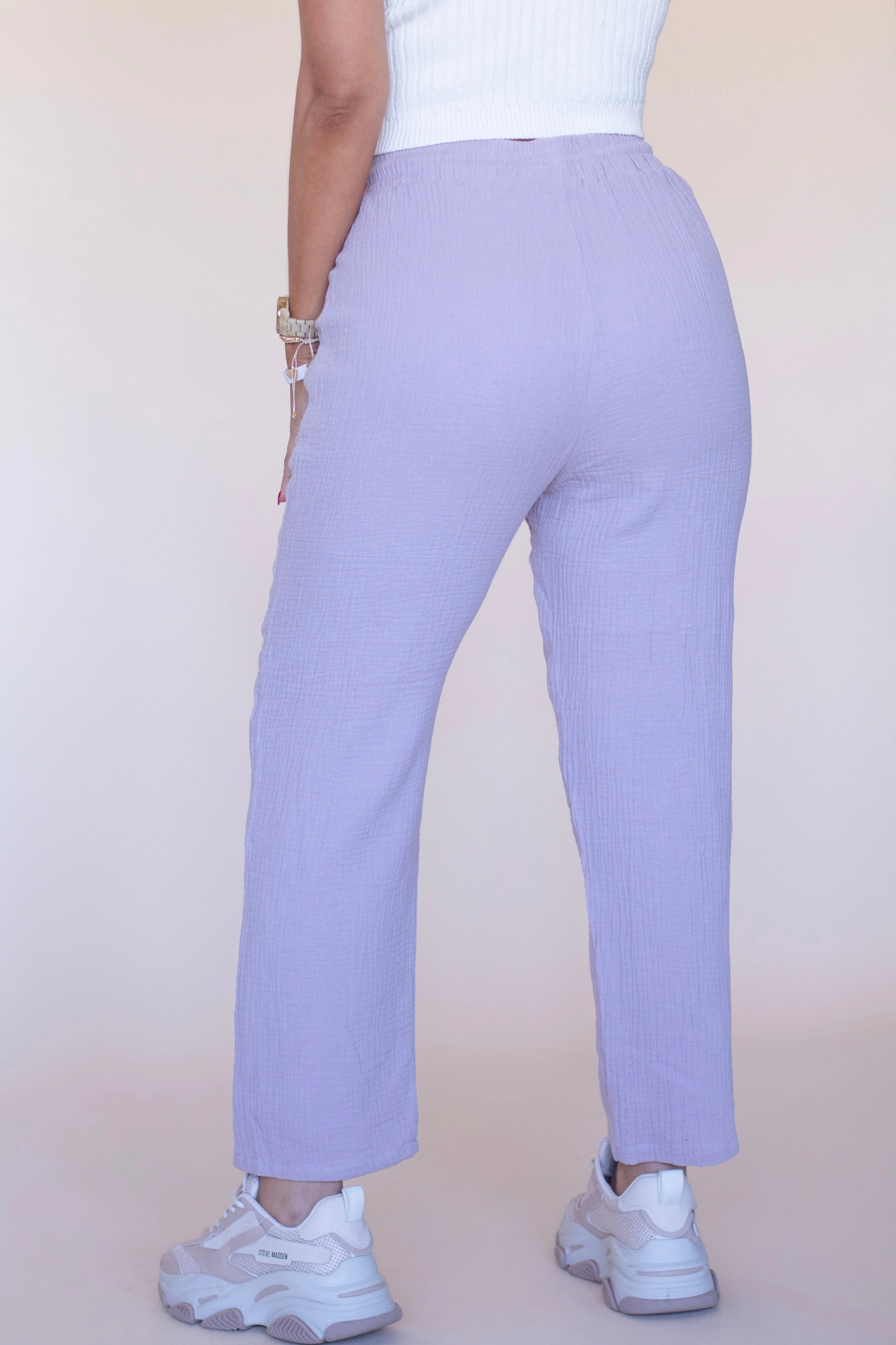 Melissa Lavender Gauze Pants