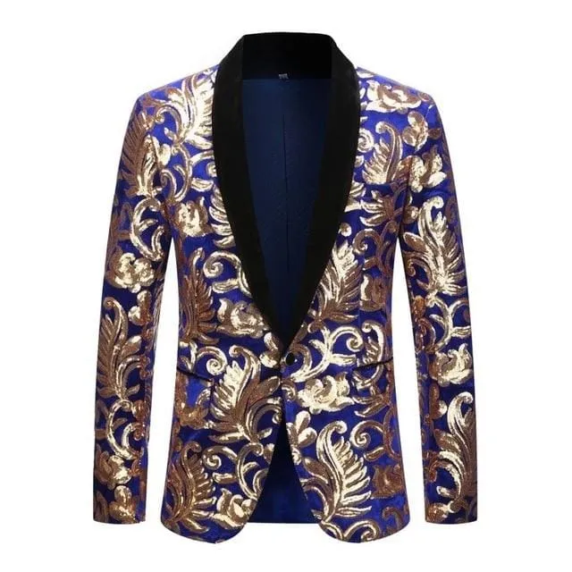 Men Shawl Lapel Blazer Design Suit