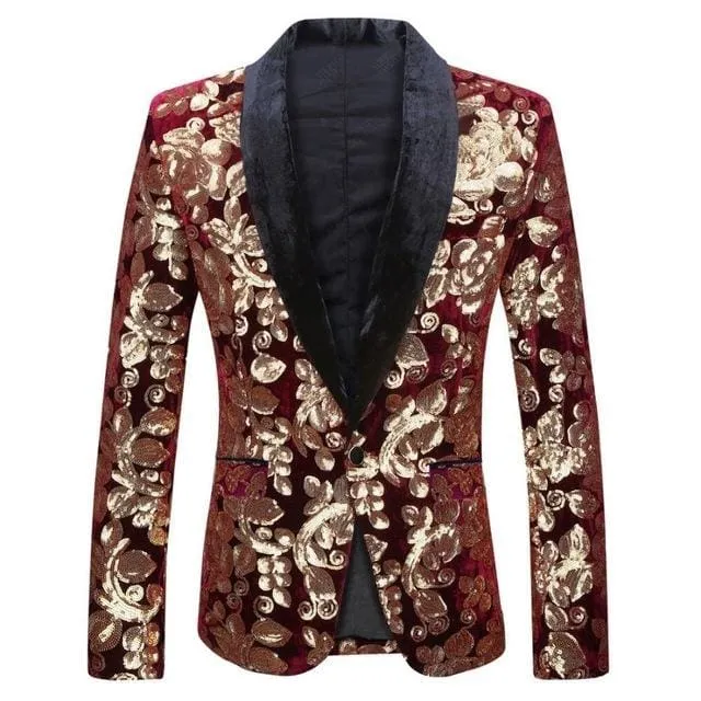 Men Shawl Lapel Blazer Design Suit