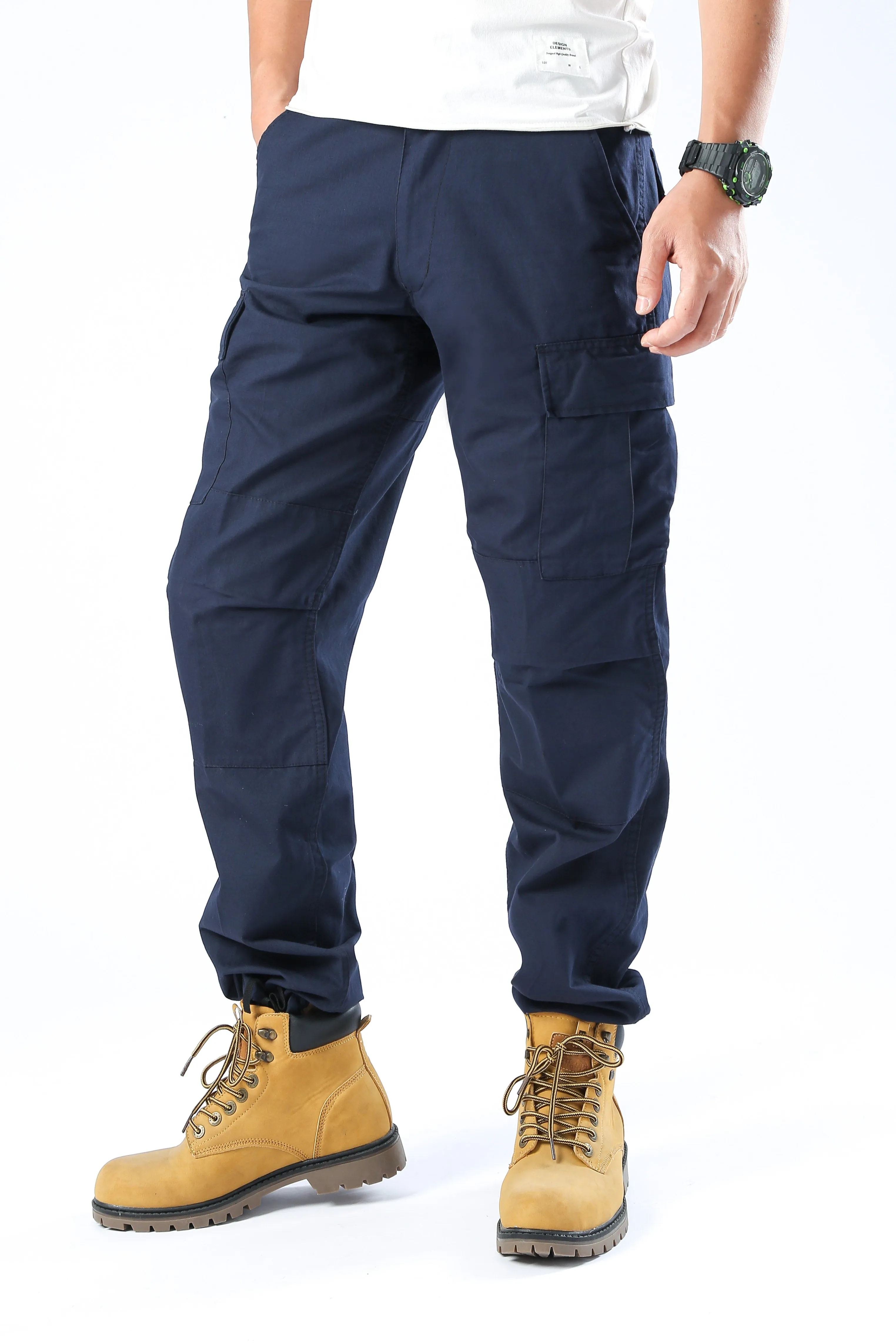 Mens Casual Multi-pocket Camouflage Cargo Pants Military Army Trousers BDU Pants Trousers with Zip Fly - RipStop Fabric