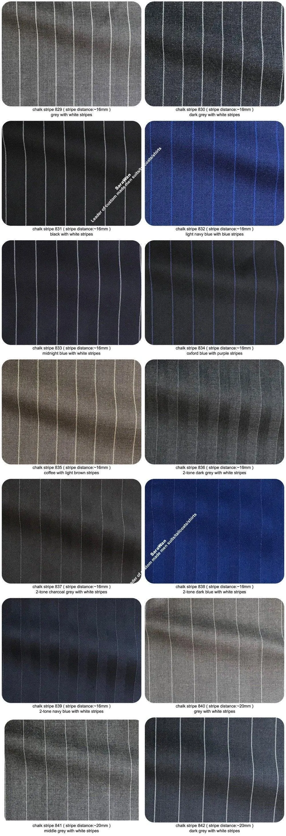 Men's Suit Elegant Custom Made Striped Mens Suit Single Breasted