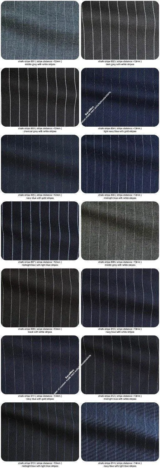 Men's Suit Elegant Custom Made Striped Mens Suit Single Breasted