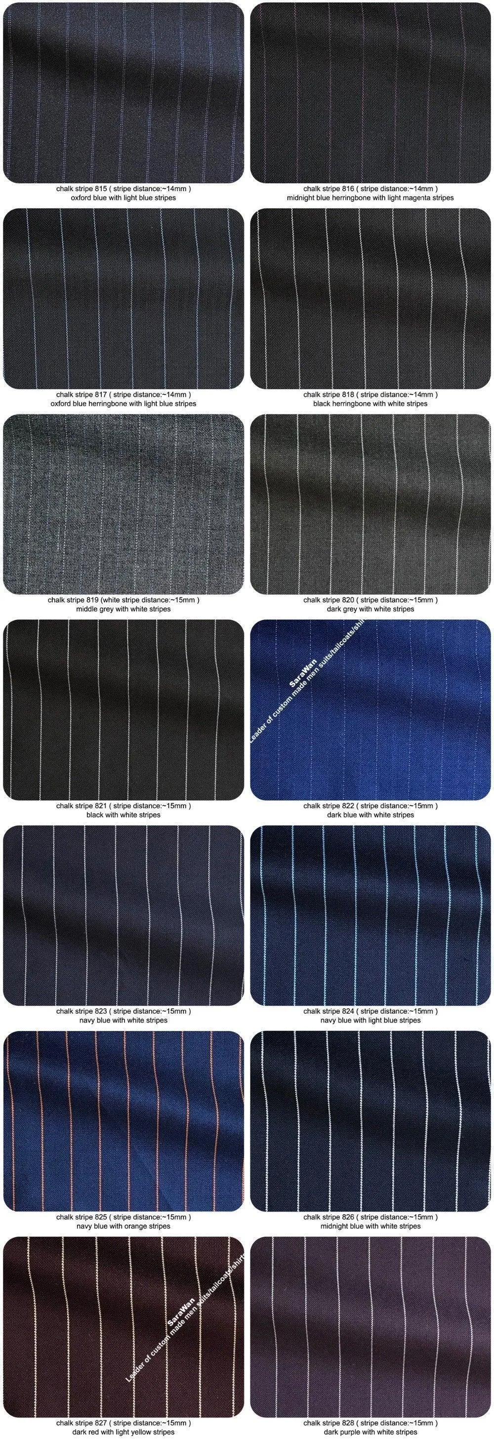 Men's Suit Elegant Custom Made Striped Mens Suit Single Breasted