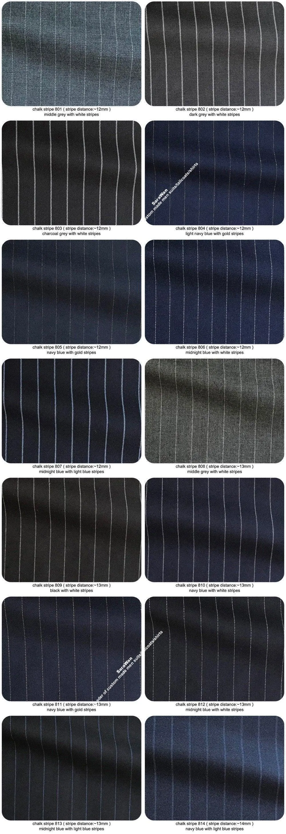 Men's Suit Elegant Custom Made Striped Mens Suit Single Breasted