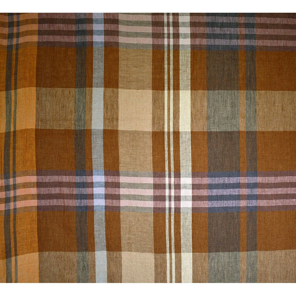 Merchant & Mills Chatou Rust Large Plaid Soft Washed Linen Rust