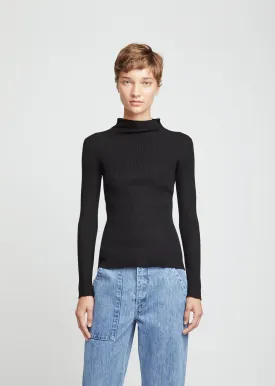 Merino Flatrib Roll Neck Sweater