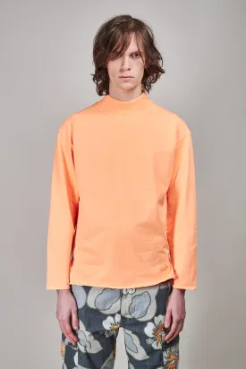 Mockneck Longsleeve T-shirt Knit , orange