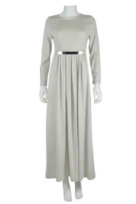 Modest Knit Maxi Dress- Dove Grey