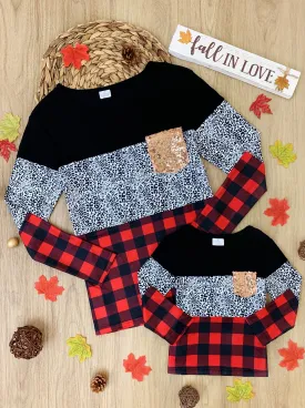 Mommy and Me Fierce Fall Colorblock Top