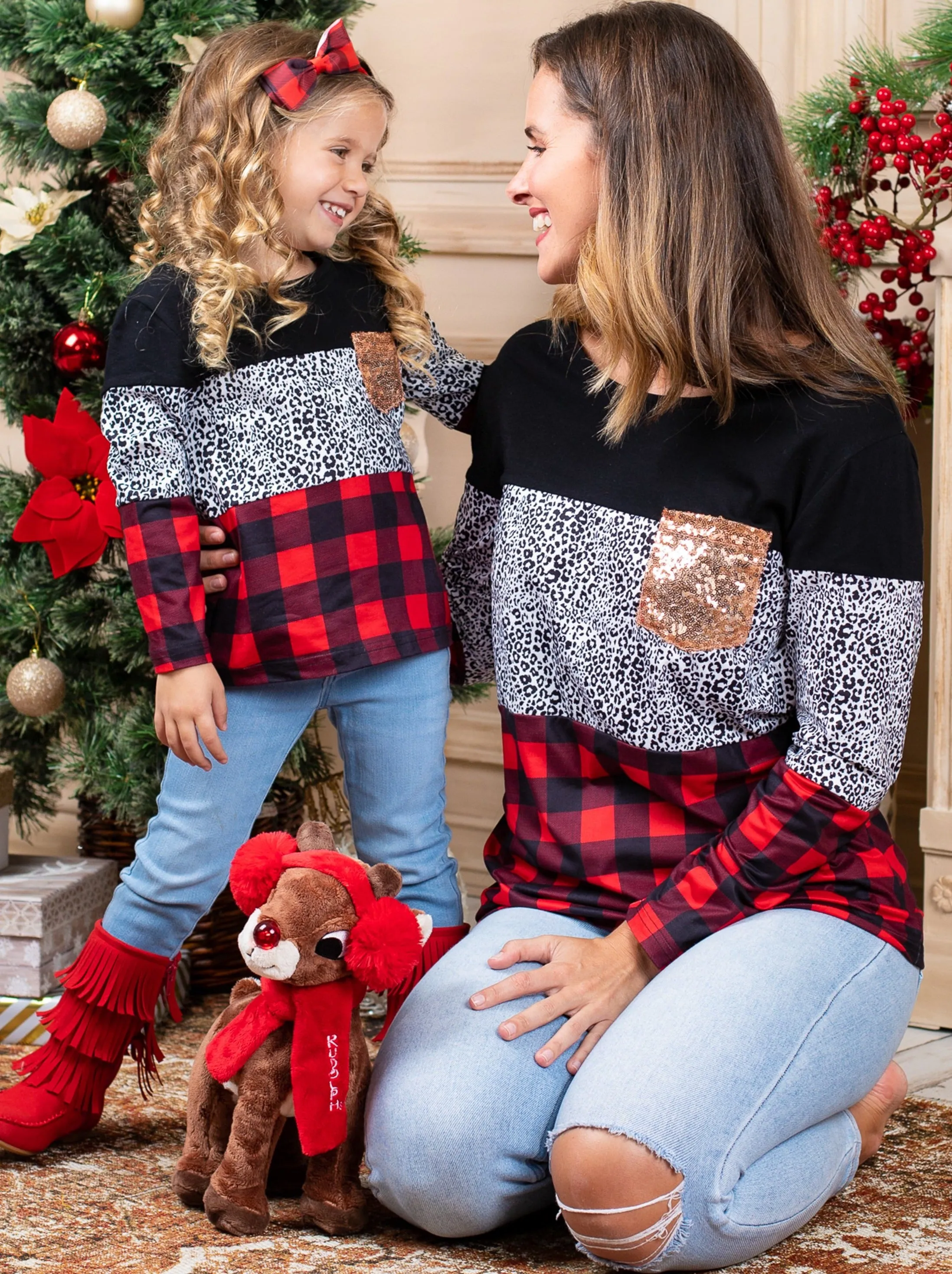 Mommy and Me Fierce Fall Colorblock Top