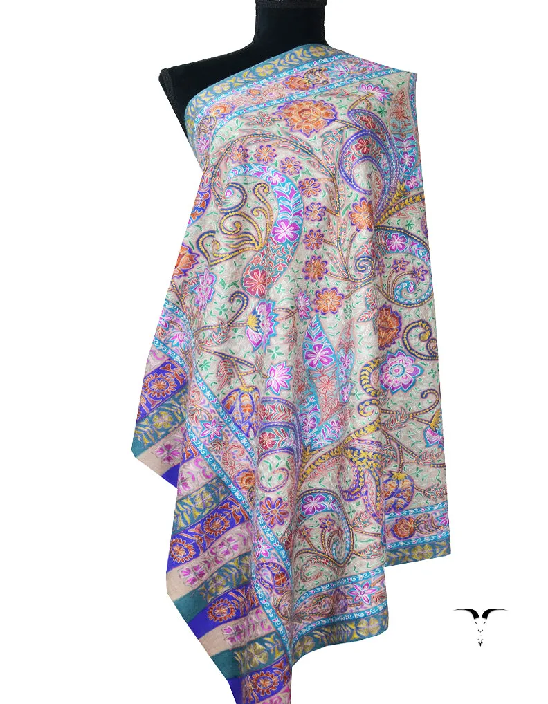 multicolored kalamkari Pashmina shawl 7796