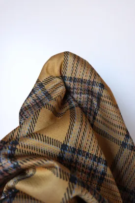 Mustard & Umber Plaid Yarn Dyed Jacquard Knit