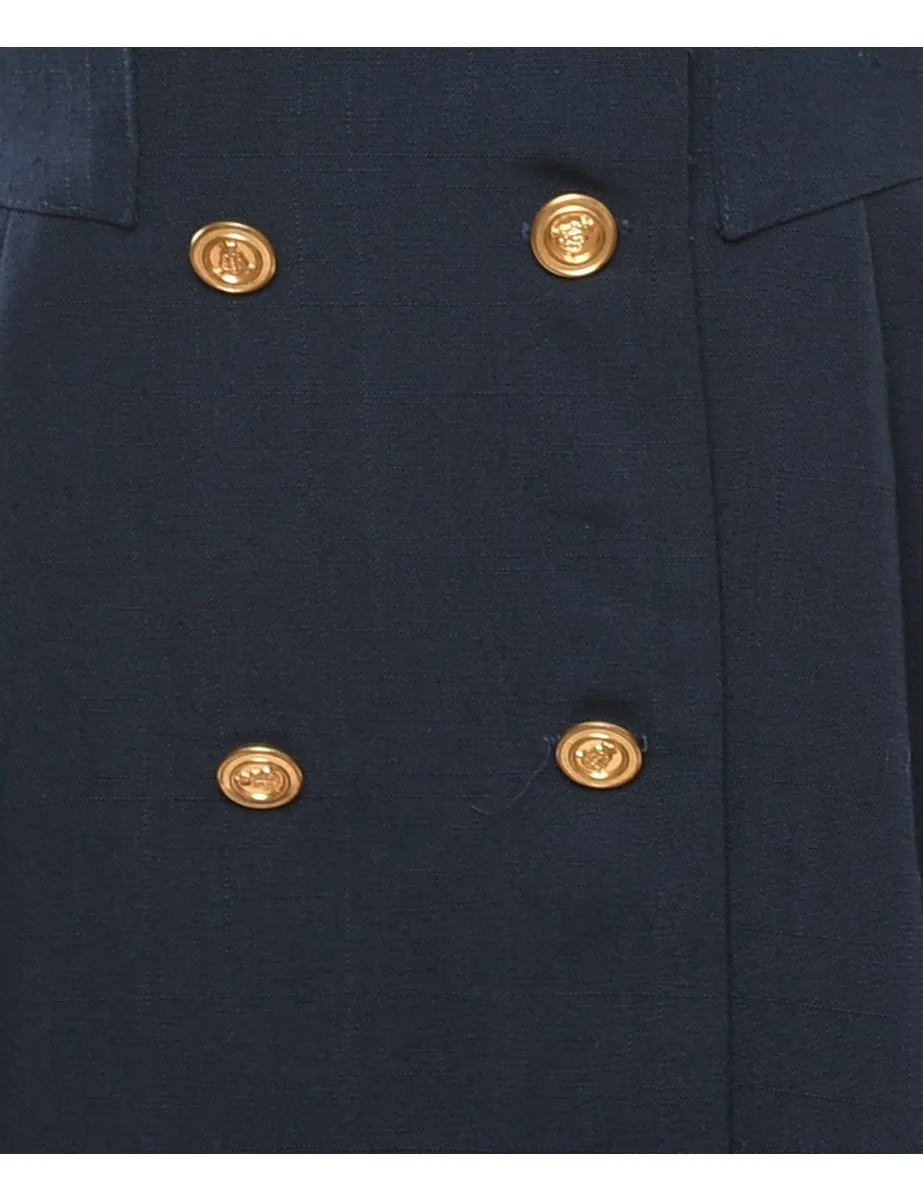 Navy Coat Dress - L