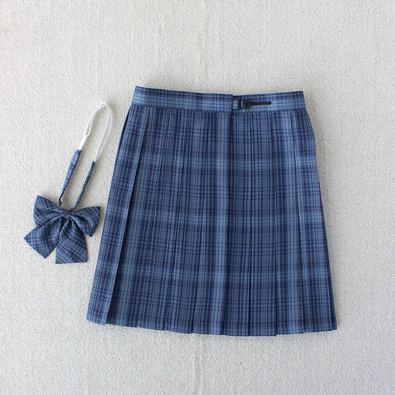 [Night Walk Blue] JK vintage plaid uniform skirt