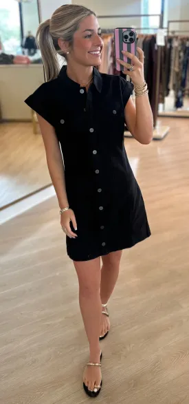 Pam83 Black Denim Dress