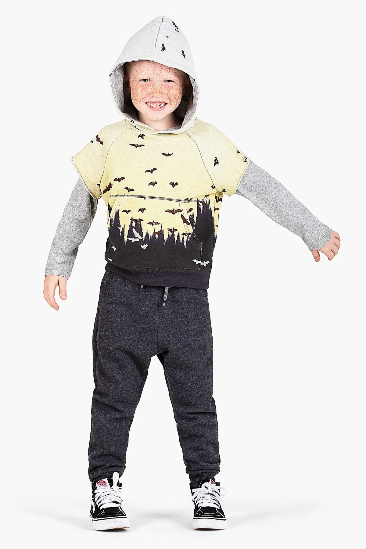 Paper Wings Dusk Flight Kids Hoodie