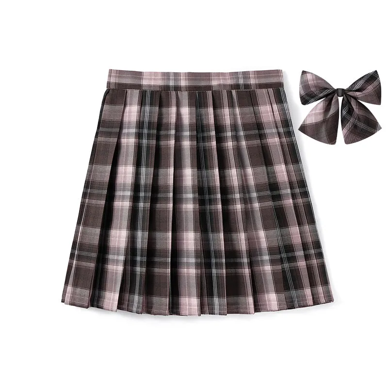 [Pink Dawn] JK vintage plaid uniform skirt