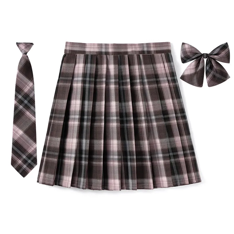 [Pink Dawn] JK vintage plaid uniform skirt