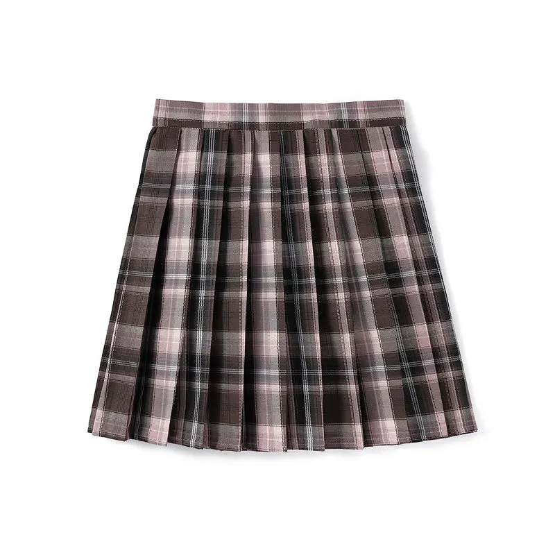 [Pink Dawn] JK vintage plaid uniform skirt