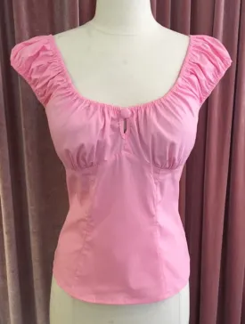 Pink Peasant Style Pinup Top