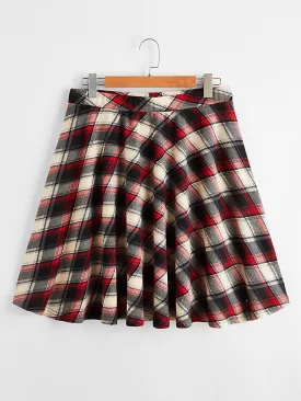 Plaid Short Plus Size Skirts