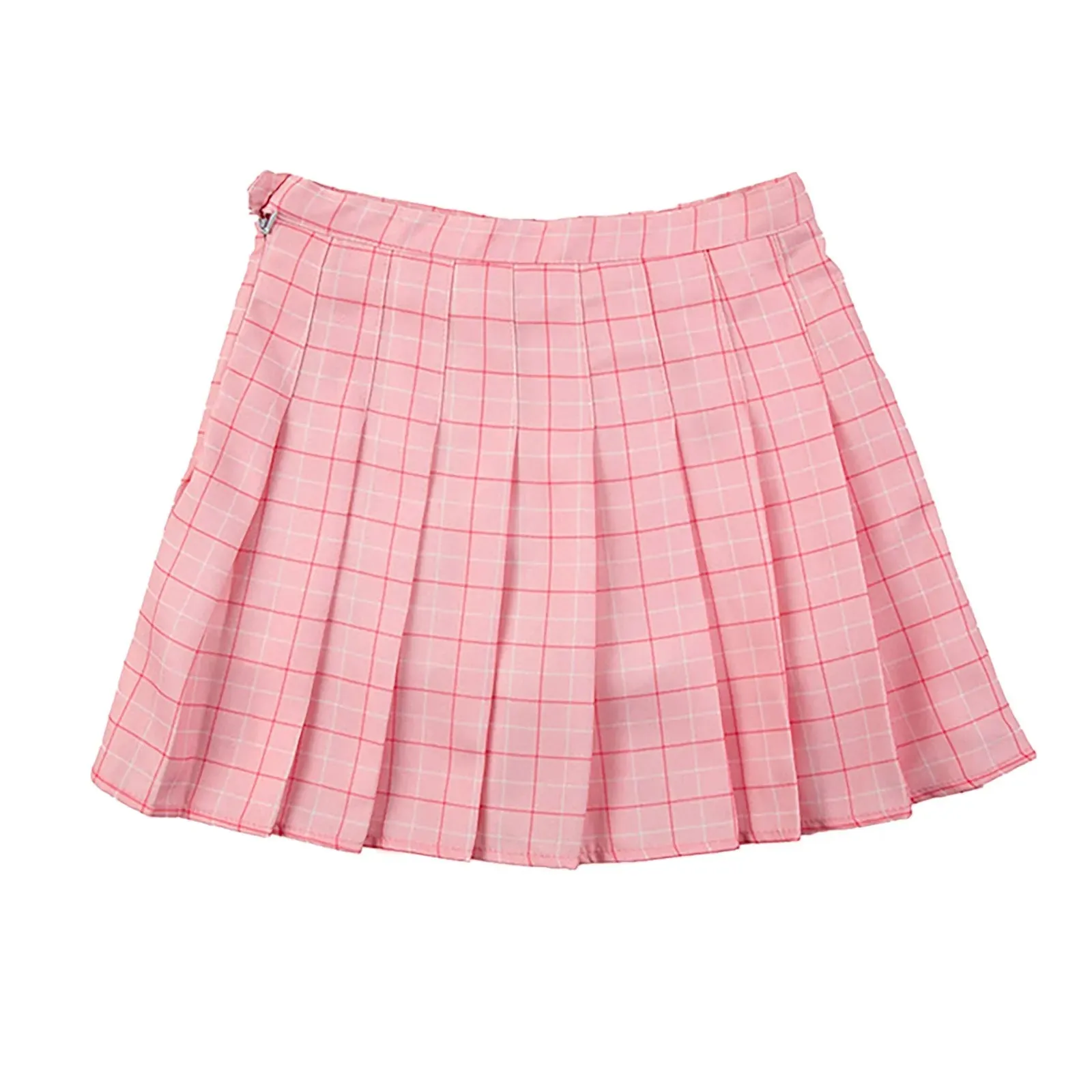 Plaid Women Pleated Skirt Summer High Waist Preppy Mini Skirt