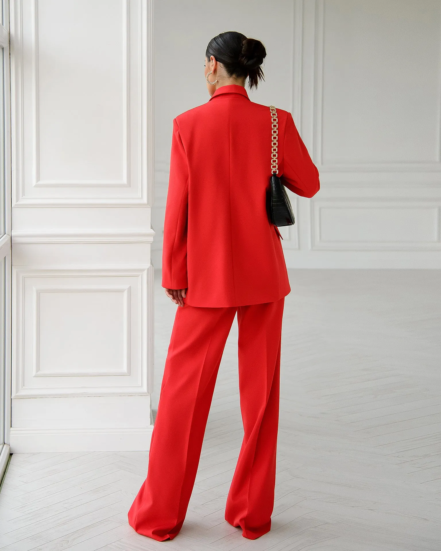 Red Double-Breasted 3-Piece Suit