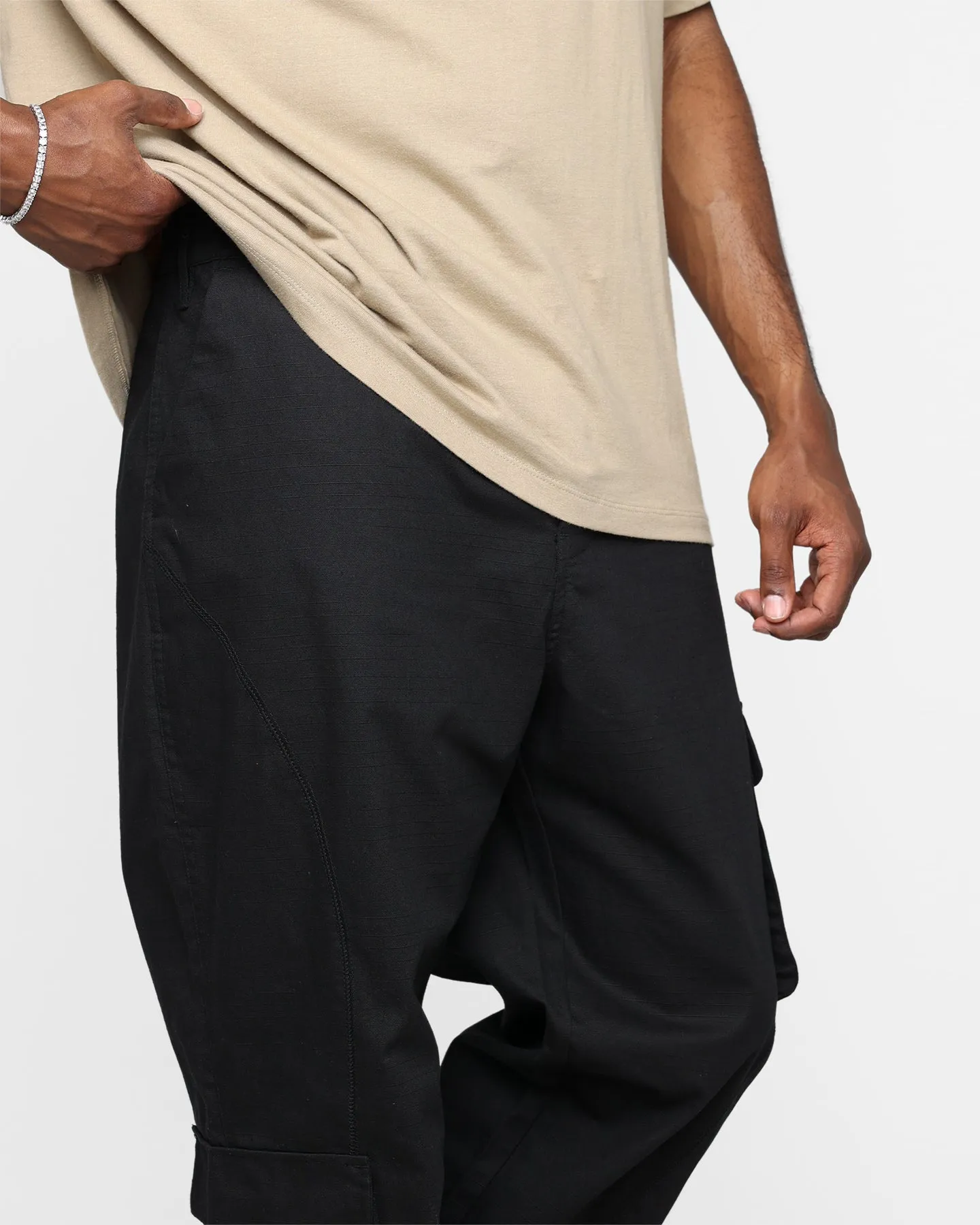 Renowned LA Renowned Lucid Raw Edge Cargo Pants Black