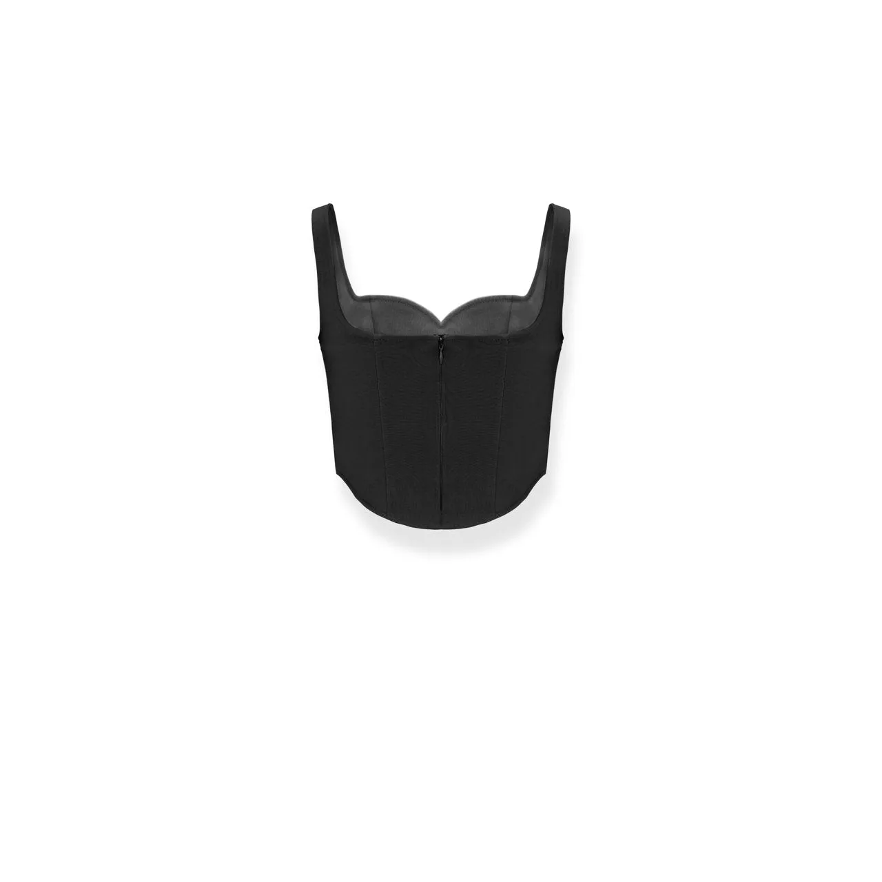 Restrain Square Neck Wide Shoulder Camisole Black