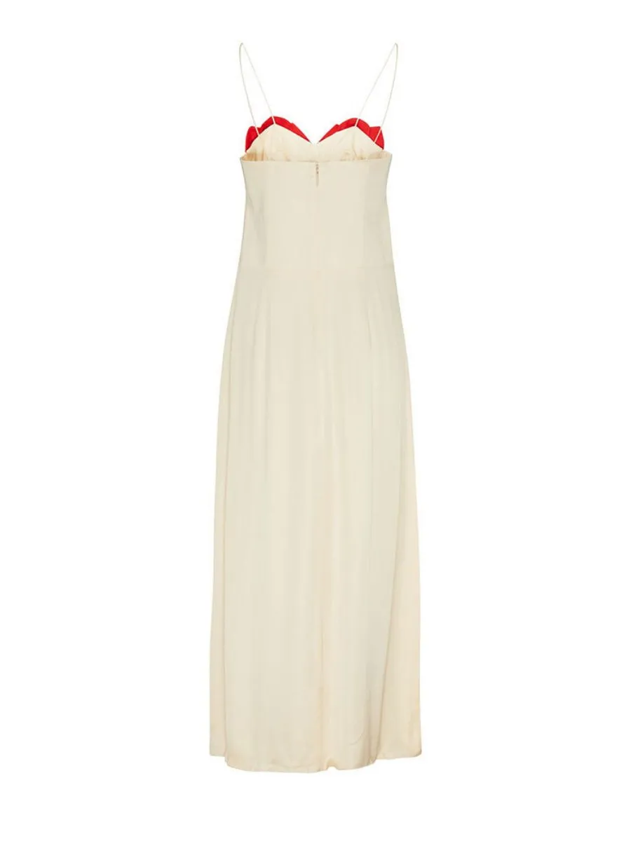 Rose Shaped Sleeveless Maxi Dress