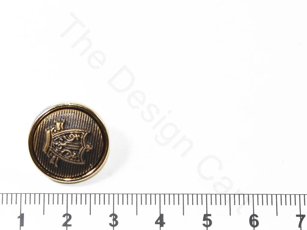 Rust Gold Crest Coat Buttons