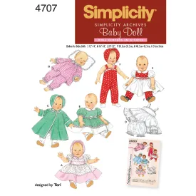 Simplicity 4707 baby Dolls clothes pattern