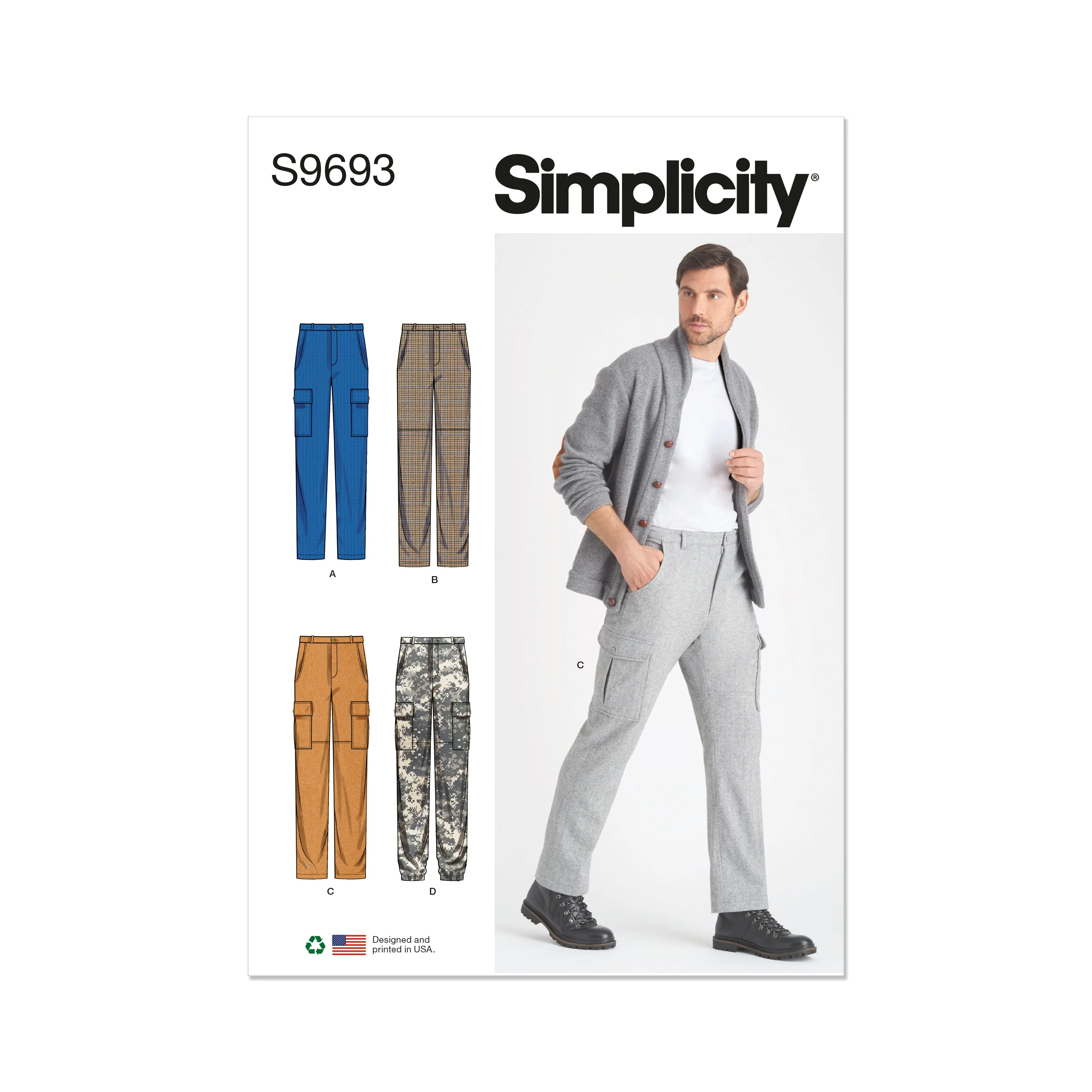 Simplicity pattern 9693 Men's Cargo Pants