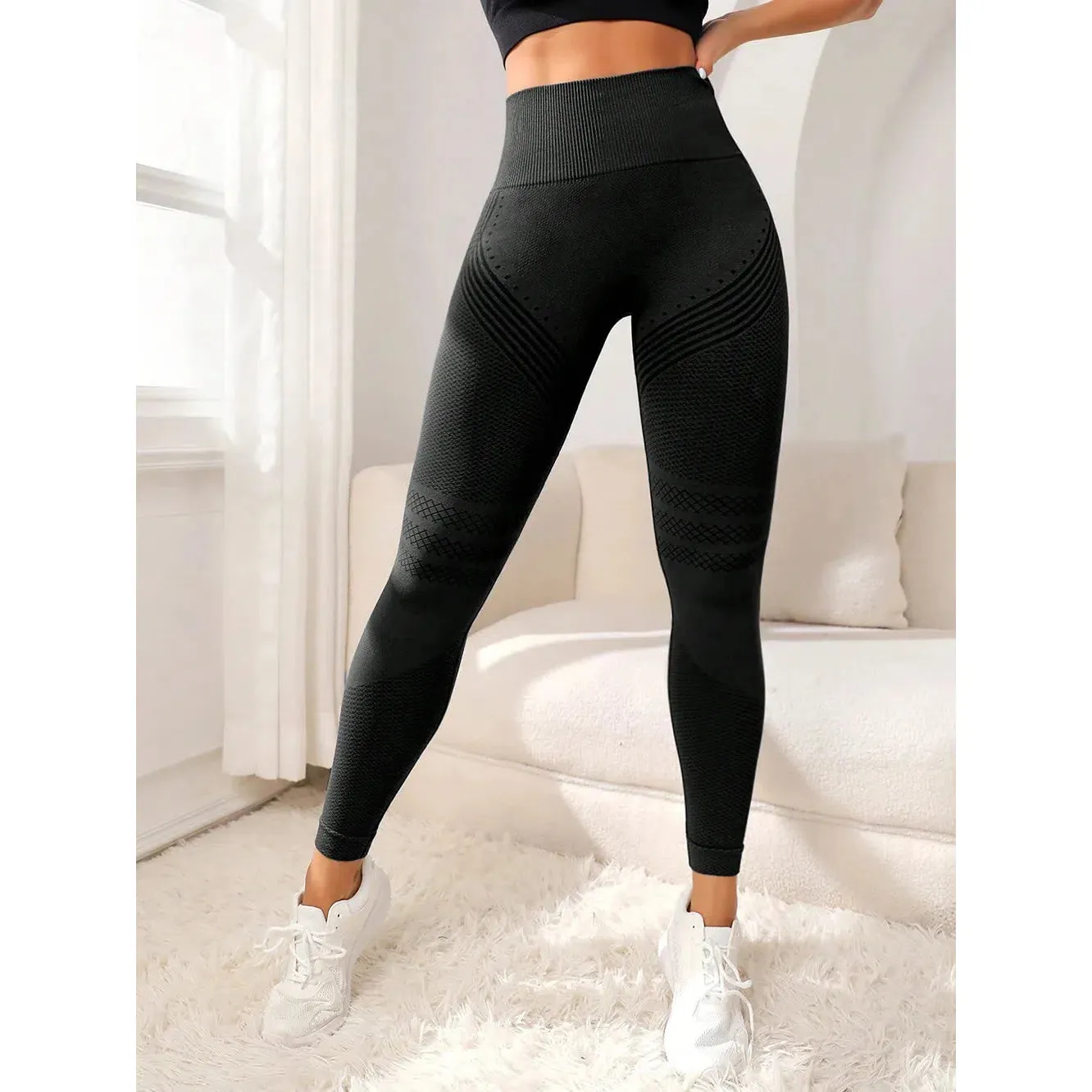 Sports Pants With Sexy Lines Lifting Buttocks High Waist Fitness