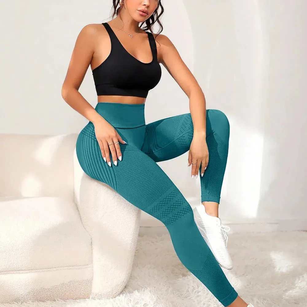 Sports Pants With Sexy Lines Lifting Buttocks High Waist Fitness